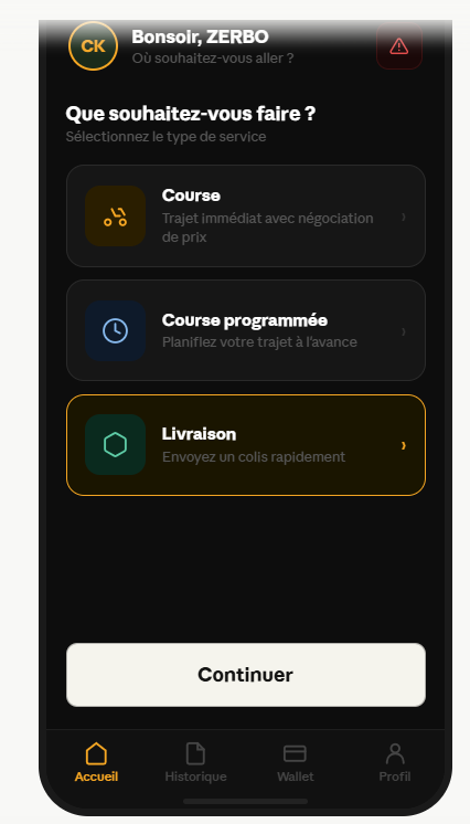 Accueil passager